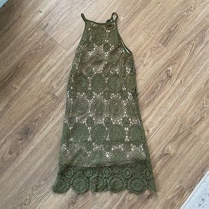 Green lace dress